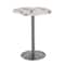 Holland Bar Stool Co 42" Tall OD214 Stainless Steel Table Base 22" Diameter 30" Diameter White Marble Top OD214-2242SSOD30RWM - alternate 1